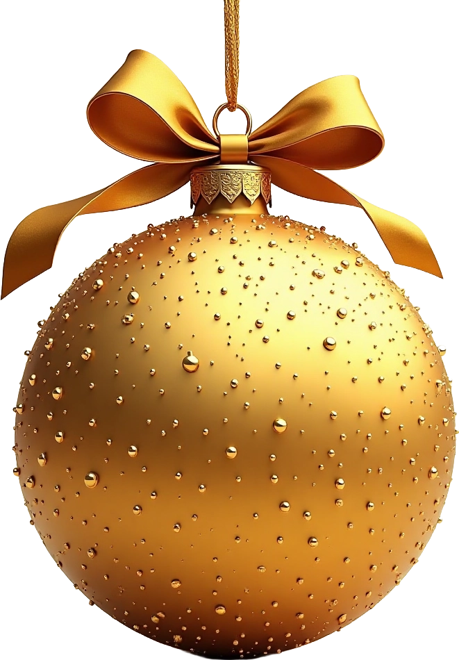 Golden Christmas Ornament